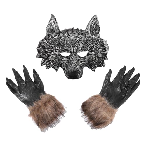 CORHAD Halloween Wolf Kostüm mit Werwolf Maske und Handschuhen Leicht und Langlebig für Damen und Herren für Cosplay Tanz und Themenpartys Komplettes Wolfskostüm Zubehör CORHAD Halloween Wolf Kostüm mit Werwolf Maske und Handschuhen Leicht und Langlebig für Damen und Herren für Cosplay Tanz und Themenpartys Komplettes Wolfskostüm Zubehör von CORHAD
