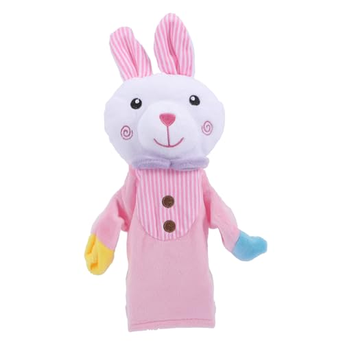 CORHAD Handpuppe Hase Flauschig Pp Baumwolle Niedlich Farbenfroh Interaktive Tierhandpuppe für Puppentheater Erwachsene Kleinkinder von CORHAD
