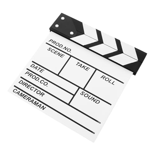 CORHAD Holz Clapperboard Filmklappe Weiß Vielseitiges Filmrequisit für Erwachsene Nachhaltiges Kreatives Regisseur Accessoire für Fotoshootings und Lernspaß von CORHAD