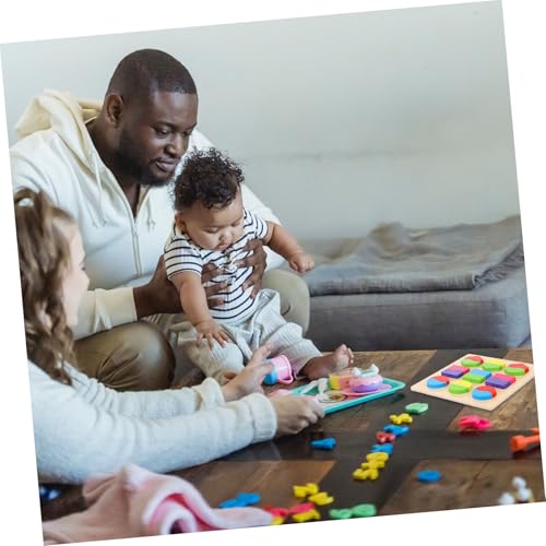 CORHAD Holz Geometrisches Formpuzzle Großes Montessori Lernspielzeug für Kleinkinder Ab Jahren Fördert Sensorische Wahrnehmung Problemlösung und Frühkindliche Entwicklung Pädagogisches von CORHAD
