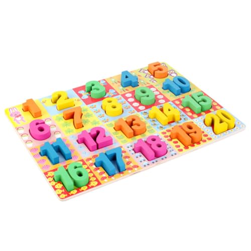 CORHAD Holz Legespiel Zahlenpuzzle Kindersicheres Lernspielzeug aus Geruchsneutralem Holz Pädagogisches Steckspiel für Kleinkinder zur Kognitiven mit Wasserbasierter Farbe und CORHAD Holz Legespiel Zahlenpuzzle Kindersicheres Lernspielzeug aus Geruchsneutralem Holz Pädagogisches Steckspiel für Kleinkinder zur Kognitiven mit Wasserbasierter Farbe und von CORHAD