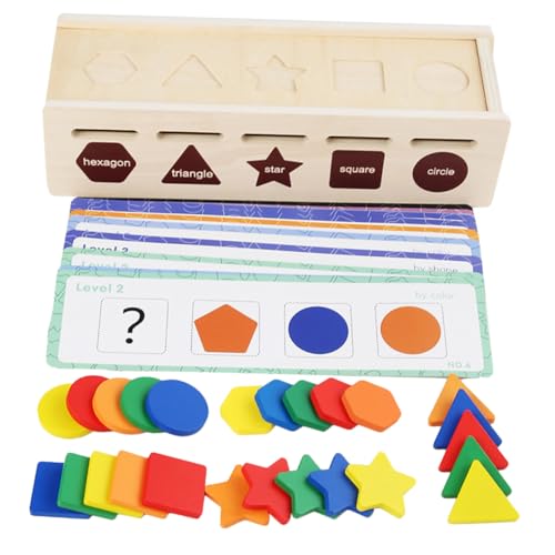 CORHAD Holz Lernspielzeug für Feinmotorik Fördern Farb Formenerkennung Pädagogisches Montessori Ab Jahr Sicheres Sortierspielzeug für Kleinkinder von CORHAD