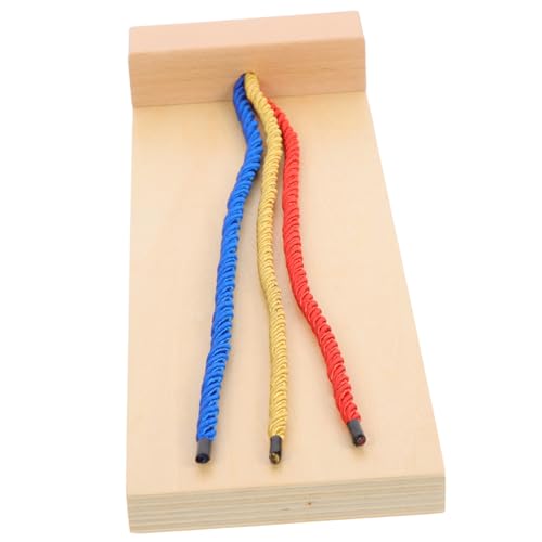 CORHAD Holz Lernspielzeug zum Flechten für Pädagogisches Übungsspielzeug Feinmotorik und Selbstständigkeit Sicheres Holzspielzeug für Mädchen zum Haarzöpfe Üben und Rollenspiel von CORHAD