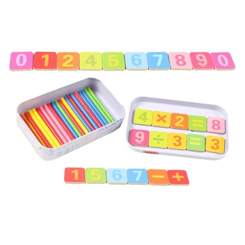 CORHAD Holz Rechenstäbchen Pädagogisches Montessori Mathe Stabile Lernstäbe für Zahlen und Arithmetik Frühe Bildungsstäbe für Grundschüler Logik und Feinmotorik von CORHAD