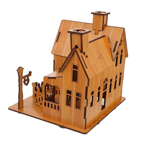CORHAD Holzhaus Puzzle DIY Bausatz Lernspielzeug Holzmodell Bastelspiel für Erwachsene Kreatives Denkspiel Geschenk von CORHAD