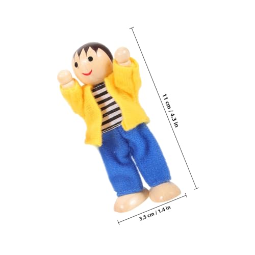 CORHAD Holzpuppen Familien Beweglichen Figuren Mini Puppenhaus Zubehör Kindgerechte Spielzeugfiguren Fördert Fantasie und Soziale Fähigkeiten Geeignet für Kinderzimmer Dekoration CORHAD Holzpuppen Familien Beweglichen Figuren Mini Puppenhaus Zubehör Kindgerechte Spielzeugfiguren Fördert Fantasie und Soziale Fähigkeiten Geeignet für Kinderzimmer Dekoration von CORHAD