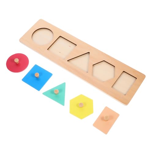 CORHAD Holzspielzeug Geometrische Formen Steckpuzzle für Kleinkinder Montessori Lernspielzeug zur Feinmotorik Wahrnehmung und Kognitive Entwicklung Eltern Junge Mädchen Interaktion von CORHAD