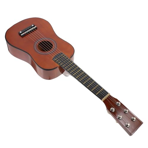 CORHAD Holzspielzeug Gitarre für Musikinstrument mit Verstellbaren Saiten Pädagogisch für Anfänger Geschenk Ab Jahren Braun von CORHAD
