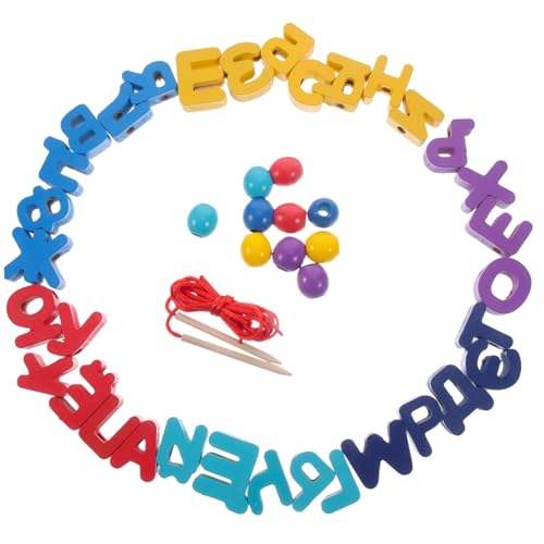 CORHAD Holzspielzeug Lernspielzeug Russisches Alphabet Buchstaben Bausteine Vorschule Feinmotorik Sprachentwicklung Kreative Spiele von CORHAD