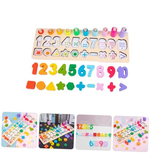 CORHAD Holzspielzeug Zahlen Formen Puzzle für Kleinkinder Ab Jahren Pädagogisches Lernspielzeug aus Langlebigem Holz Denkvermögen Beobachtung und Eltern Junge Mädchen Beziehung von CORHAD