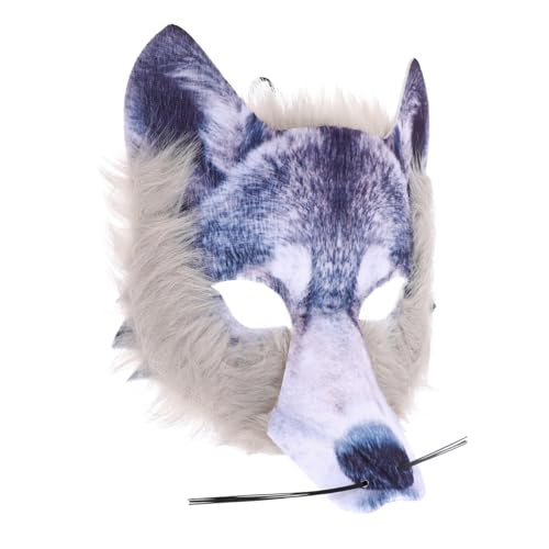 CORHAD Kreative Halloween Maske Gruselige Wolf Maske für Cosplay und Karneval Leichte Tiermaske aus Vliesstoff für Erwachsene für Halloween Partys und Kostüme von CORHAD