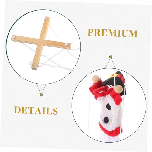 CORHAD Kreative Stoff schneemann Marionette mit Zugmechanismus Interaktives Weihnachts Fördert Motorik und Fantasie als Geschenk und Partyspaß von CORHAD