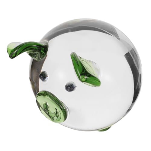 CORHAD Sammlerstück Handgeblasene Glasschwein-Figur Schweinchen Tierspielzeug Desktop- Für Büro von CORHAD