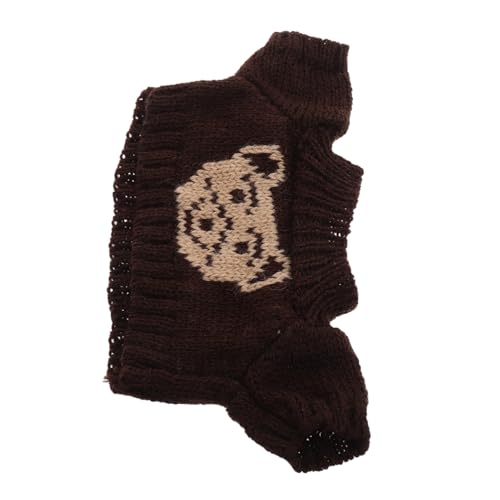 CORHAD Kuscheliger Puppen Pullover mit Bärenmotiv Gestrickt Langlebig und Charmant Miniaturbekleidung für Stofftiere und Weihnachtliche Dekorationen von CORHAD