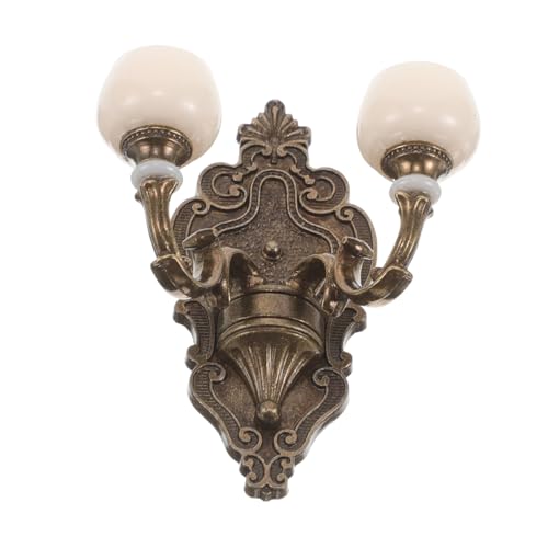CORHAD Lampe Puppenhaus Licht Puppenhaus Spielzubehör Mini Puppenhaus Bulk Puppenhaus Handwerk Metall Tischlampe Puppenhaus Miniaturlampen von CORHAD