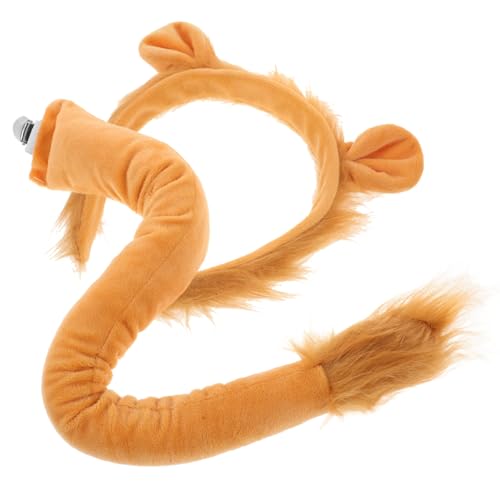 CORHAD Löwenkostüm Accessoire Weiches Stirnband mit Mähne und Abnehmbarer Clip-Tail Party Cosplay Tierkostüm Zubehör für Halloween Fasching Karneval CORHAD Löwenkostüm Accessoire Weiches Stirnband mit Mähne und Abnehmbarer Clip-Tail Party Cosplay Tierkostüm Zubehör für Halloween Fasching Karneval von CORHAD
