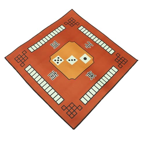 CORHAD Mahjong Tischdecke aus Polyester Quadratische Geräuscharme Spielmatte mit Rutschfester Gummibasis Klassische Chinesische Optik Geeignet für Majiang Domino und Brettspiele von CORHAD