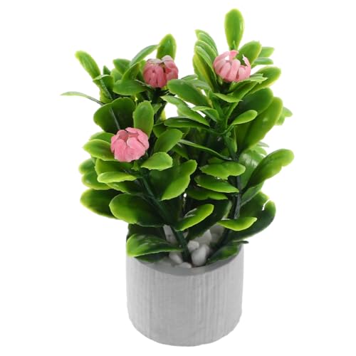 CORHAD Miniatur Bonsai Topfpflanze Langlebige Pflanze Kleine Puppenhaus Deko Detailreiche Mini Topfpflanze für Puppenhäuser und Tiny Bookshelf Modelle Natürliche Grüne Farbgebung von CORHAD