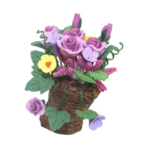 CORHAD Miniatur Flower Basket Modell Leichtes Kreatives DIY Puppenhaus Zubehör Stilvolle Miniatur Blumendeko für Garten und Hausdekoration für Mikro Szenen und Fotografie CORHAD Miniatur Flower Basket Modell Leichtes Kreatives DIY Puppenhaus Zubehör Stilvolle Miniatur Blumendeko für Garten und Hausdekoration für Mikro Szenen und Fotografie von CORHAD