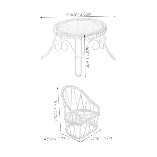 CORHAD Miniatur Gartenmöbel Set Miniatur Tisch und Stühle Vielseitiges Puppenhaus Zubehör Fotografie Requisite für Kreative Szenen Kleine Garten Modellmöbel CORHAD Miniatur Gartenmöbel Set Miniatur Tisch und Stühle Vielseitiges Puppenhaus Zubehör Fotografie Requisite für Kreative Szenen Kleine Garten Modellmöbel von CORHAD
