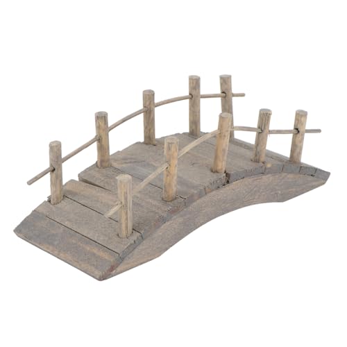 CORHAD Miniatur Holzbrücke Stabile Mini Arch Bridge Modell Dekorative Puppenhaus Garten Deko Leichtes Design für DIY Dollhouse und Miniaturgärten Vielseitiges Ornament Zubehör von CORHAD