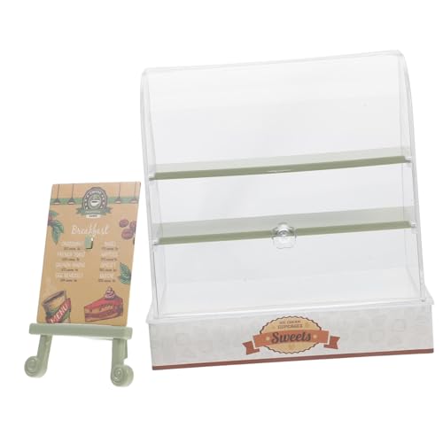 CORHAD Miniatur Kuchen Vitrine Puppenhaus Küchenzubehör Miniatur Schrank Dekoration für Puppenhaus Bäckerei Zubehör DIY Grün CORHAD Miniatur Kuchen Vitrine Puppenhaus Küchenzubehör Miniatur Schrank Dekoration für Puppenhaus Bäckerei Zubehör DIY Grün von CORHAD