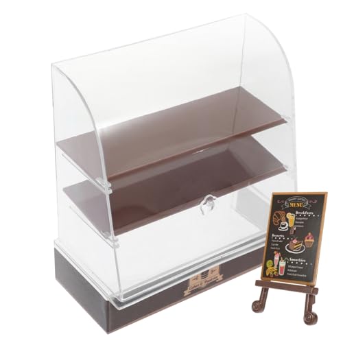 CORHAD Miniatur-Kuchenschrank- Miniatur-Bäckerei-Fall Vitrine für Puppengebäck realistisch Kuchenständerschrank Tür winzig Mini-Backschrank Dollhouse Display Stand Abs Braun CORHAD Miniatur-Kuchenschrank- Miniatur-Bäckerei-Fall Vitrine für Puppengebäck realistisch Kuchenständerschrank Tür winzig Mini-Backschrank Dollhouse Display Stand Abs Braun von CORHAD