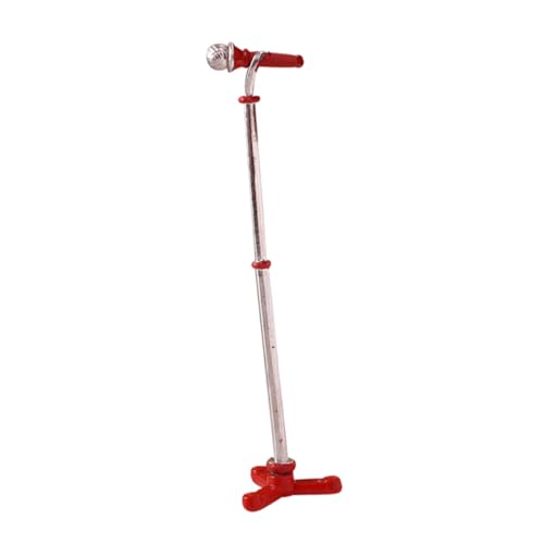 CORHAD Miniatur Mikrofon Modell Detailgetreues Puppenhaus Ornament Rotes Mini Mikrofon für Sammler und Puppenmöbel Stabiles Miniatur Dekorationselement von CORHAD