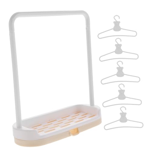 CORHAD Miniatur Puppen Kleiderbügel Set aus Robustem Kunststoff Kleiderstange mit Bügeln Glatte Oberfläche Schont Puppenkleidung für Babypuppen und Miniatur Aufbewahrung CORHAD Miniatur Puppen Kleiderbügel Set aus Robustem Kunststoff Kleiderstange mit Bügeln Glatte Oberfläche Schont Puppenkleidung für Babypuppen und Miniatur Aufbewahrung von CORHAD