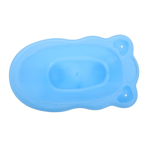CORHAD Miniatur Puppenhaus Badewanne Kunststoff Blau Kleines Badezubehör Leicht Tragbar Niedliches Design für Badewannenspielzeug und Puppenhaus Badezimmer Ausstattung von CORHAD