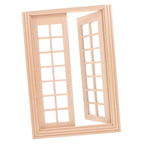 CORHAD Miniatur Puppenhaus Holztür Fach Paneel Doppelflügelige Scharnierte Innenhaustür Präzise für Mini Möbel DIY Naturfarbenes Holz ca Zubehör für Puppenhaus CORHAD Miniatur Puppenhaus Holztür Fach Paneel Doppelflügelige Scharnierte Innenhaustür Präzise für Mini Möbel DIY Naturfarbenes Holz ca Zubehör für Puppenhaus von CORHAD