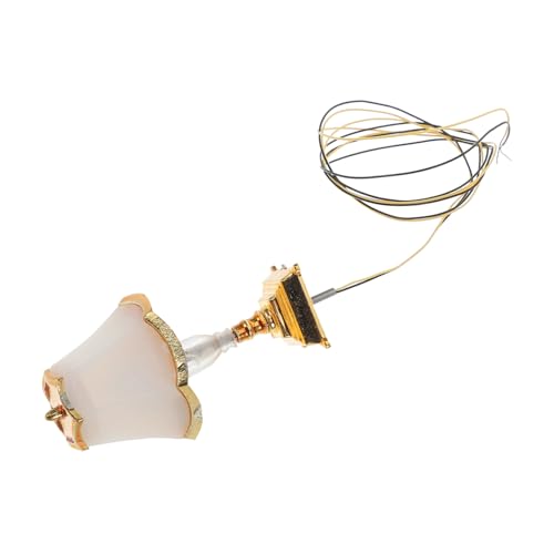 CORHAD Miniatur Puppenhaus Tischlampe Vintage LED Lichtmodell Retro Schreibtischleuchte für Puppen Schlafzimmer Wohnzimmer Dekoration Kunsthandwerk von CORHAD