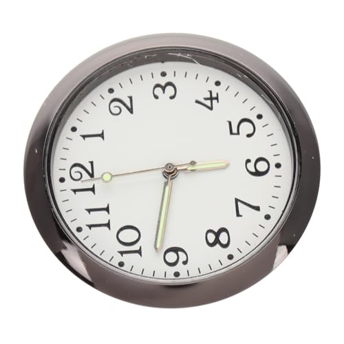 CORHAD Miniatur Puppenhaus Wanduhr Elektronische Mechanik Bewegliche Runde Uhr Schwarzer Rand Weißes Ziffernblatt Sammler Dekoration Fotorequisit von CORHAD