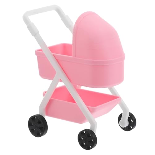 CORHAD Miniatur Puppenwagen aus Maßstab Realistisches für Rollenspiele für Puppenhaus und Miniaturzimmerdekoration Rosa von CORHAD