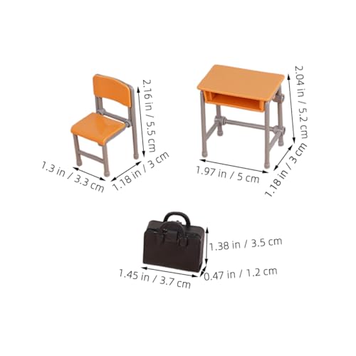 CORHAD Miniatur Schulzimmereinrichtung mit Miniatur Schulbänken Stühlen und Schulranzen Detailgetreues Puppenhaus Möbel Zubehör für Dollhouse Classroom Decor und Kinderzimmer Dekoration CORHAD Miniatur Schulzimmereinrichtung mit Miniatur Schulbänken Stühlen und Schulranzen Detailgetreues Puppenhaus Möbel Zubehör für Dollhouse Classroom Decor und Kinderzimmer Dekoration von CORHAD