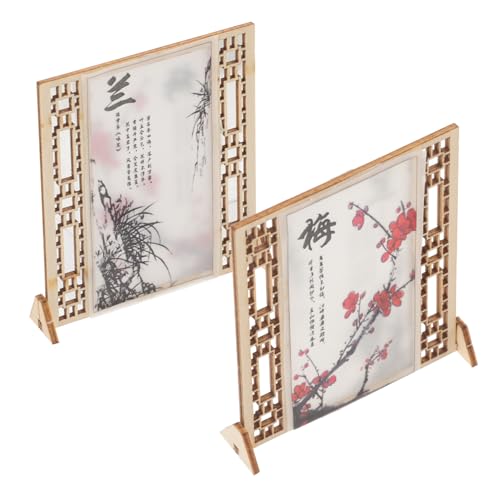 CORHAD Miniatur-dekoratives Schreibtisch-sichtschutzmodell Vintage Miniatur Hausbildschirm zum Basteln Robust und Praktisch Passend für Miniaturzimmer und Micro-Landschaft Zufälliges von CORHAD