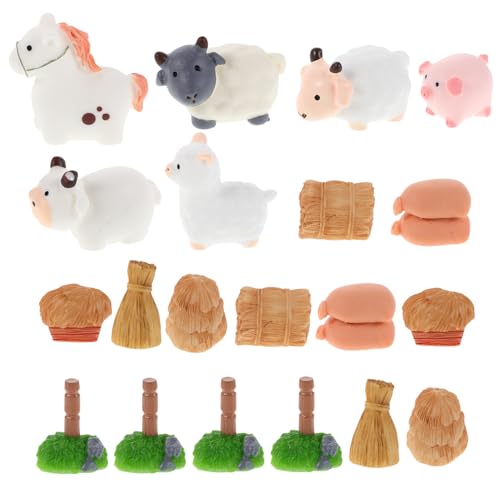 CORHAD Miniatur-tierfiguren-Set – Winzige Bauernhoffiguren Mit Miniballen Und Für Feengarten-Dekorationen, Puppenhaus-bastelzubehör Und Mikrolandschaften CORHAD Miniatur-tierfiguren-Set – Winzige Bauernhoffiguren Mit Miniballen Und Für Feengarten-Dekorationen, Puppenhaus-bastelzubehör Und Mikrolandschaften von CORHAD