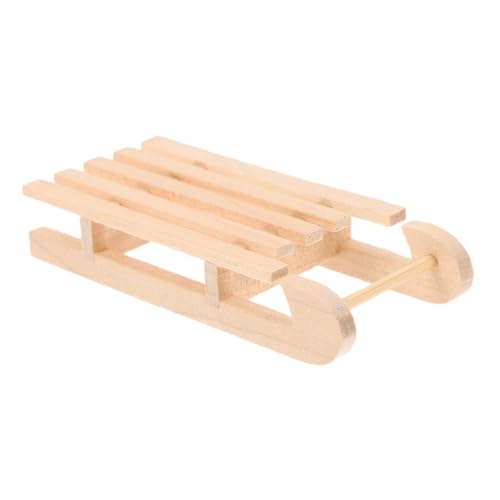 CORHAD Natürliches Holz Holz Schlitten Mini Bücherregal Ornament Miniatur Für Jungen Und Mädchen CORHAD Natürliches Holz Holz Schlitten Mini Bücherregal Ornament Miniatur Für Jungen Und Mädchen von CORHAD