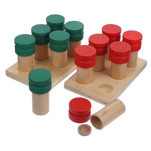 CORHAD Montessori Geruchsspielzeug Holzsensorikbox für Junge Mädchen und Kleinkinder Ab Monaten Lernspielzeug Kreativität Logik und Sensorischer Wahrnehmung von CORHAD