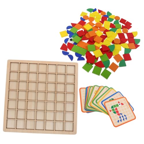 CORHAD Montessori Holzspielzeug Teiliges Formen Puzzle Geometrische Musterblöcke für Fördert Logisches Hand Auge Koordination Robust und Leicht zu Reinigen Lernspielzeug Kindergarten von CORHAD