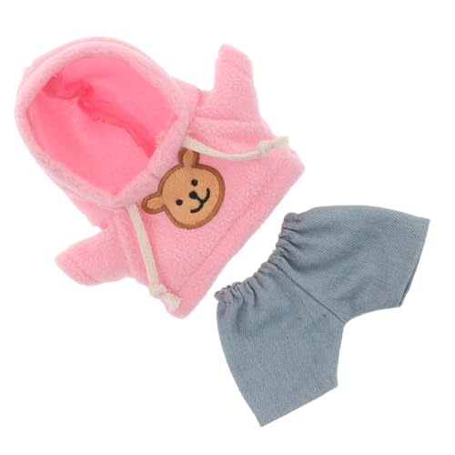 CORHAD Niedliches Puppen Kapuzenpullover Und Jeanshosen Outfit Niedliche Plüschbär Puppenkleidung Und Jeans Für 20 cm Große Cartoon Kuscheltiere CORHAD Niedliches Puppen Kapuzenpullover Und Jeanshosen Outfit Niedliche Plüschbär Puppenkleidung Und Jeans Für 20 cm Große Cartoon Kuscheltiere von CORHAD