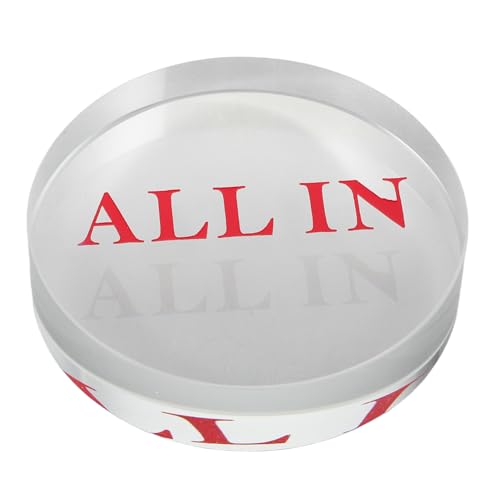 CORHAD Nummer des Pokerbankiers Poker zubehör Marker zählen Belohnungsmünze Spieltoken-Chips Spielwährungsmünzen Brettspielmarken Spielwährungstoken Kristallglas Transparent von CORHAD