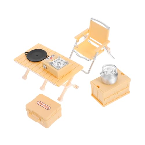 CORHAD Outdoor Camping Spielset Mini Klappstuhl Picknicktisch Campingherd Spielzeugset für Rollenspiele Tragbar Leicht Fördert Eltern Junge Mädchen Interaktion Gelbes Teiliges CORHAD Outdoor Camping Spielset Mini Klappstuhl Picknicktisch Campingherd Spielzeugset für Rollenspiele Tragbar Leicht Fördert Eltern Junge Mädchen Interaktion Gelbes Teiliges von CORHAD