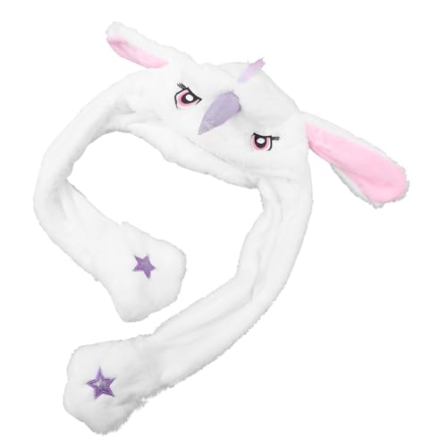 CORHAD Plüsch Einhorn Mütze mit Beweglichen Ohren Niedlicher Cartoon Hut für Erwachsene Leichtes Cosplay Zubehör für Halloween Karneval und Festlichkeiten von CORHAD