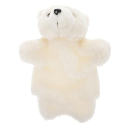 CORHAD Plüsch Eisbär Handpuppe aus Weichem Kuscheliges Stofftier für Geschichtenerzählen Rollenspiel und Frühe Sprachförderung von CORHAD