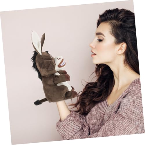 CORHAD Plüsch Esel Handpuppe Interaktive Handpuppe für Eltern Junge Mädchen Kommunikation und Fantasievolles Rollenspiel Geeignet von CORHAD