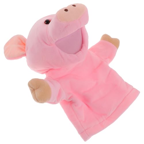 CORHAD Plüsch Handpuppe Schwein Groß Flauschig Interaktiv für Eltern Junge Mädchen Lernen Kuscheltier Pädagogisch Sicher von CORHAD