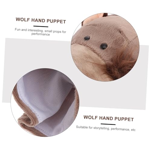 CORHAD Plüsch Handpuppe Wolf mit Beweglichem Mund Kuscheliges Tier handpuppe für Erwachsene für Rollenspiele Puppentheater und Interaktives Geschichtenerzählen von CORHAD