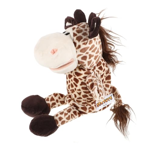 CORHAD Plüsch Hirsch Handpuppe mit Beweglichem Mund Interaktive Stofftier Handpuppe für Kreatives Geschichtenerzählen und Puppentheater Fördert die Fantasie von CORHAD
