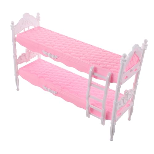 CORHAD Puppenhaus Möbel Doppelbett für Babypuppen Spielzeugmöbel für Rollenspiele Fördert Kreativität und Fantasie Perfektes von CORHAD